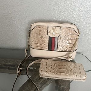 Cutest crocodile crossbody bag and wallet NWT